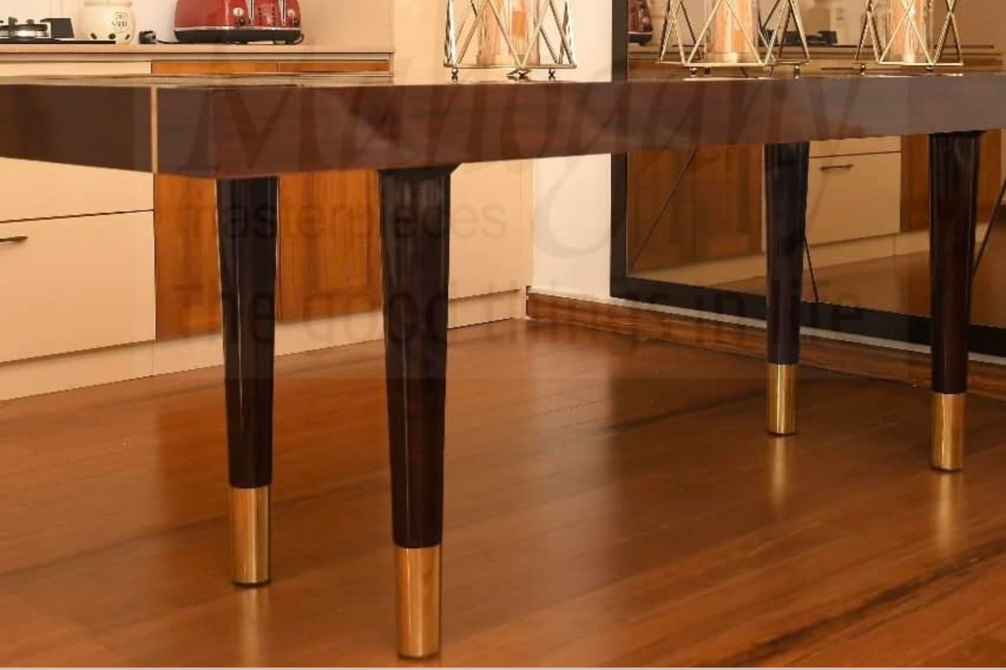 Randall Dining Table With Brass